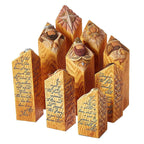 9 Nativity Tree Pillar Statues, Resin Ornaments, 6.5 × 6.5 × 9.5cm
