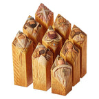 9 Nativity Tree Pillar Statues, Resin Ornaments, 6.5 × 6.5 × 9.5cm