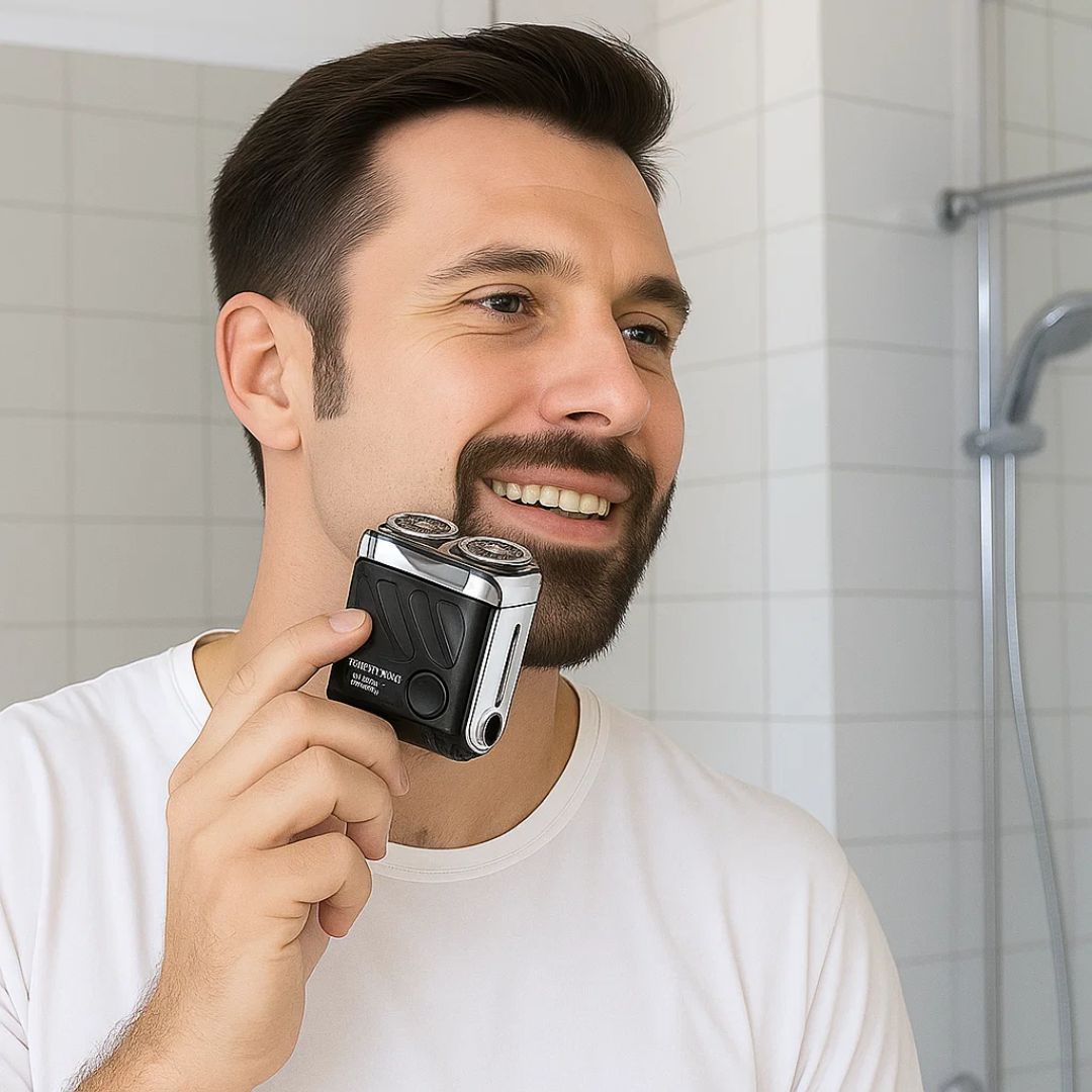 Rotary Electric Shaver for Men - Dual-Ring Blades, Water-Resistant, view 2