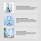 Bladeless Portable Fan for Home and Office - USB Powered, 30.5 cm, ABS, view 5