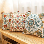 Embroidered Vintage Cushion Cover for Sofa or Bed - 18"x18", view 5