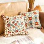 Embroidered Vintage Cushion Cover for Sofa or Bed - 18"x18", view 7
