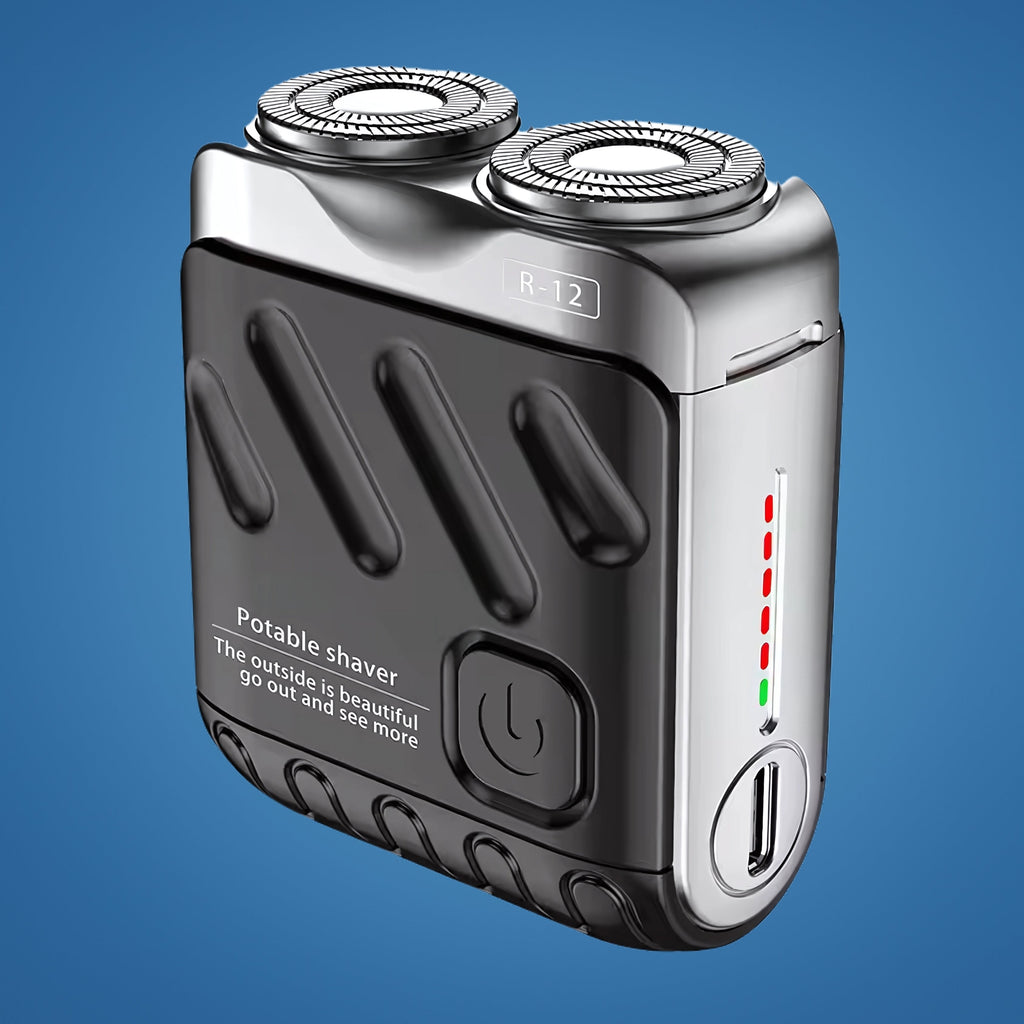 Rotary Electric Shaver for Men - Dual-Ring Blades, Water-Resistant