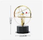 Handcrafted Solar System Orrery Model - Wood, Stone, Brass, 12.7 cm, view 2