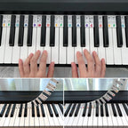 Removable Piano Keyboard Note Labels for Beginners - Black, Colourful, view 9