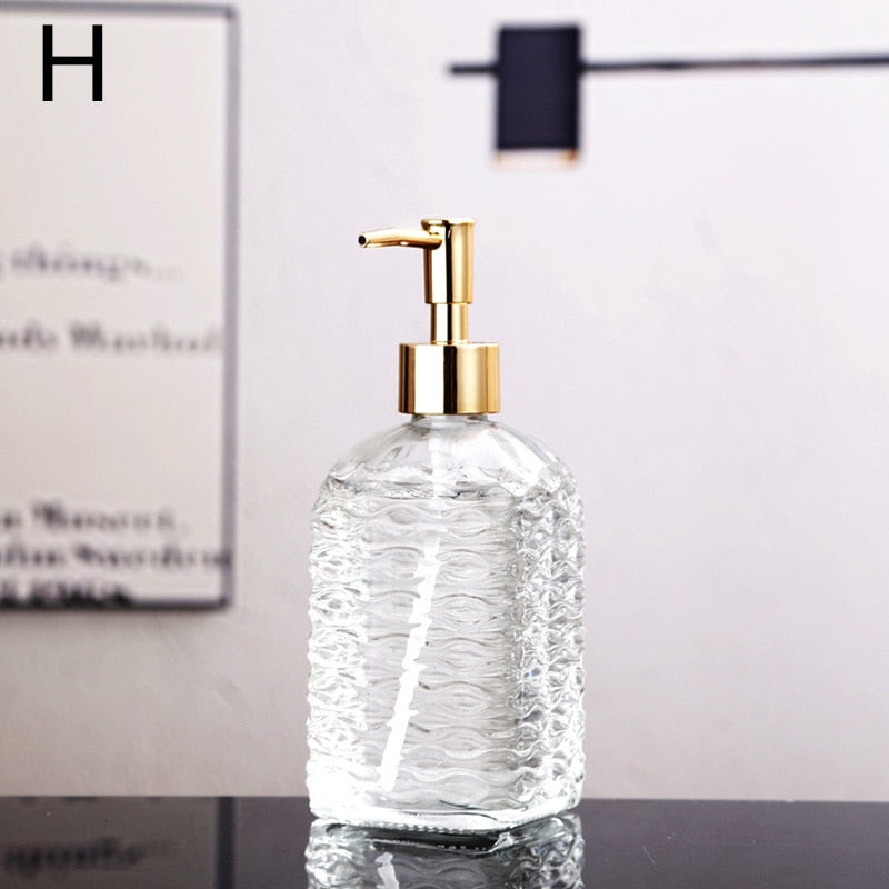 Glass Liquid Soap Dispenser for Bathroom or Kitchen - 400ml Capacity, view 5