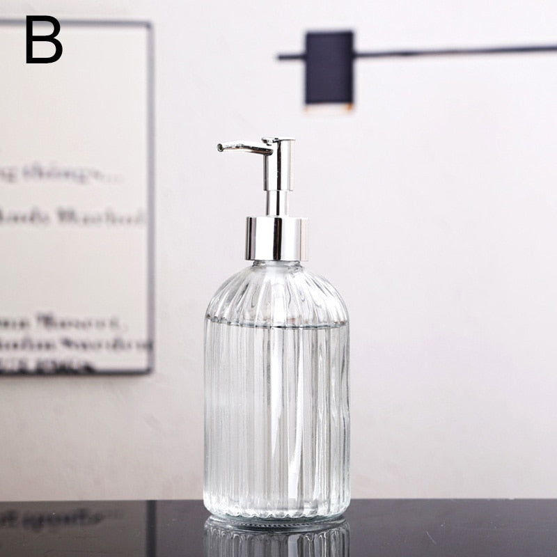 Glass Liquid Soap Dispenser for Bathroom or Kitchen - 400ml Capacity, view 11