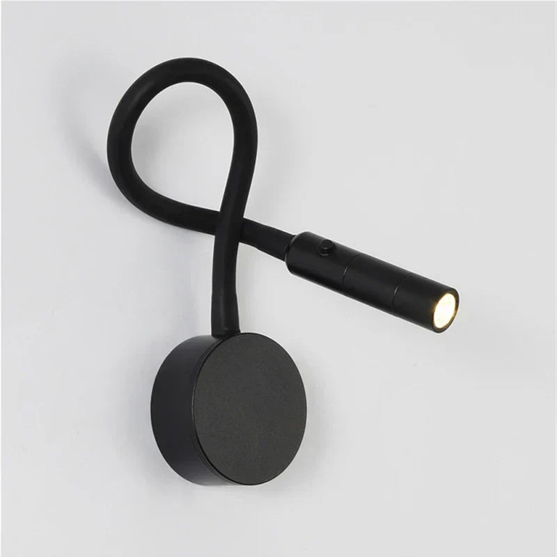 Modern Flexible LED Reading Wall Lamp for Bedroom or Study - 1W/3W, Touch Switch