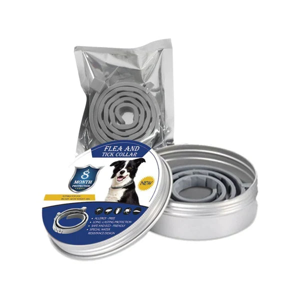 Natural Tick and Flea Collar for Pets - 8+ Months Protection, Water-Resistant