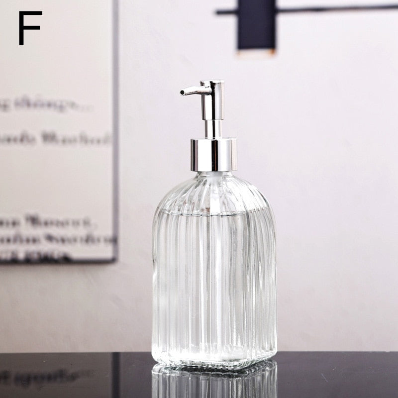 Glass Liquid Soap Dispenser for Bathroom or Kitchen - 400ml Capacity, view 3