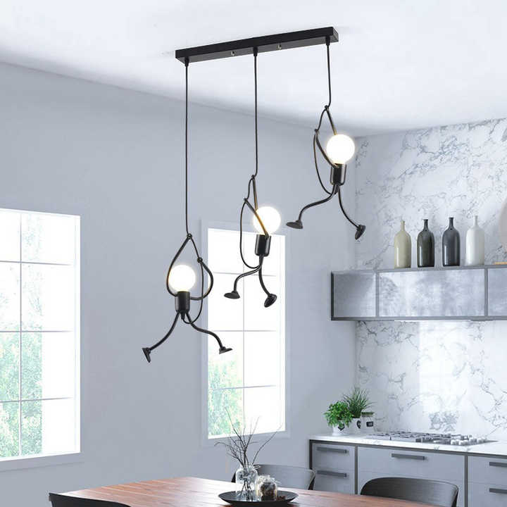 Retro Iron Man Ceiling Lamp - High-Quality Metal, Vintage Design, view 7