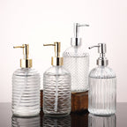 Glass Liquid Soap Dispenser for Bathroom or Kitchen - 400ml Capacity, view 9