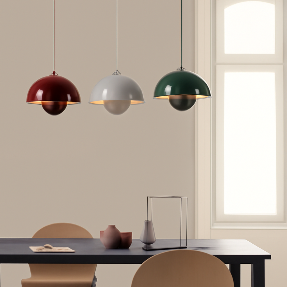 Half-Circle Colourful Chandelier Ceiling Light - LED, Metal Frame, Dimmable, view 15