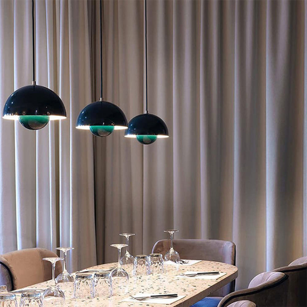 Half-Circle Colourful Chandelier Ceiling Light - LED, Metal Frame, Dimmable, view 5
