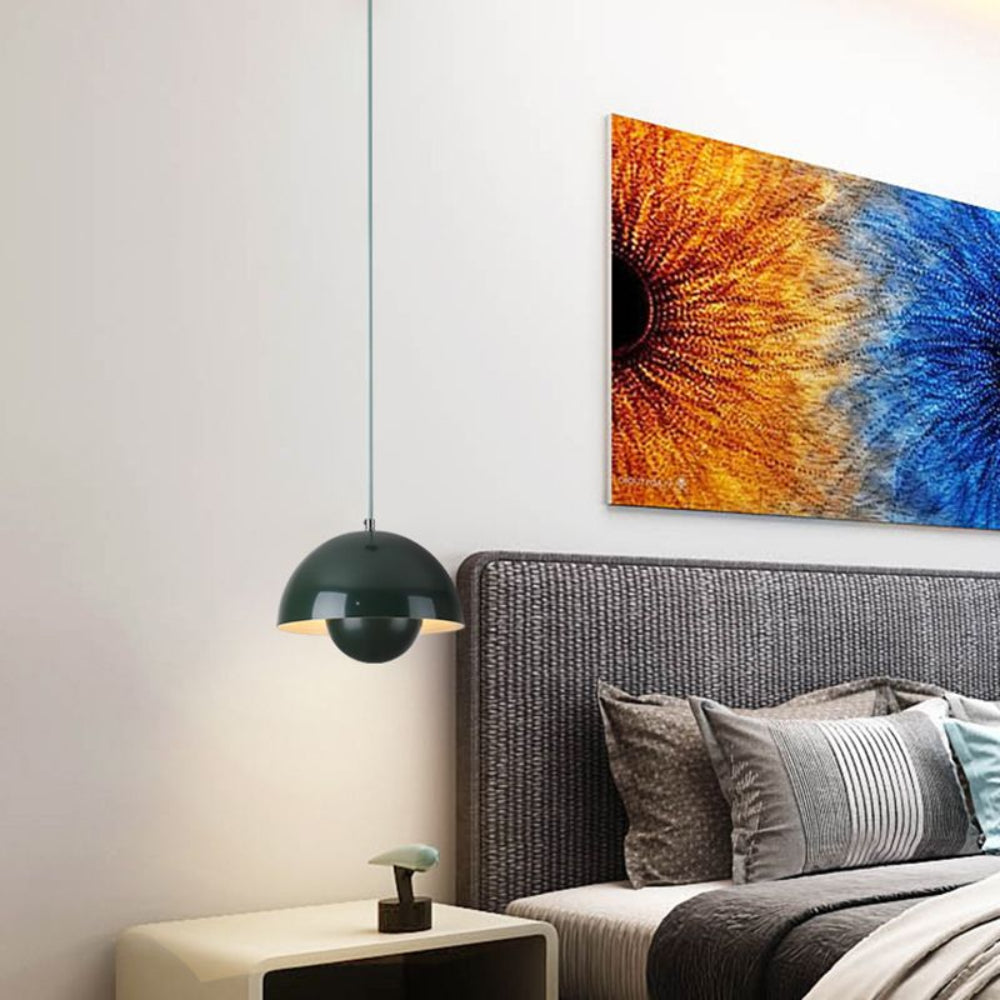 Half-Circle Colourful Chandelier Ceiling Light - LED, Metal Frame, Dimmable, view 6