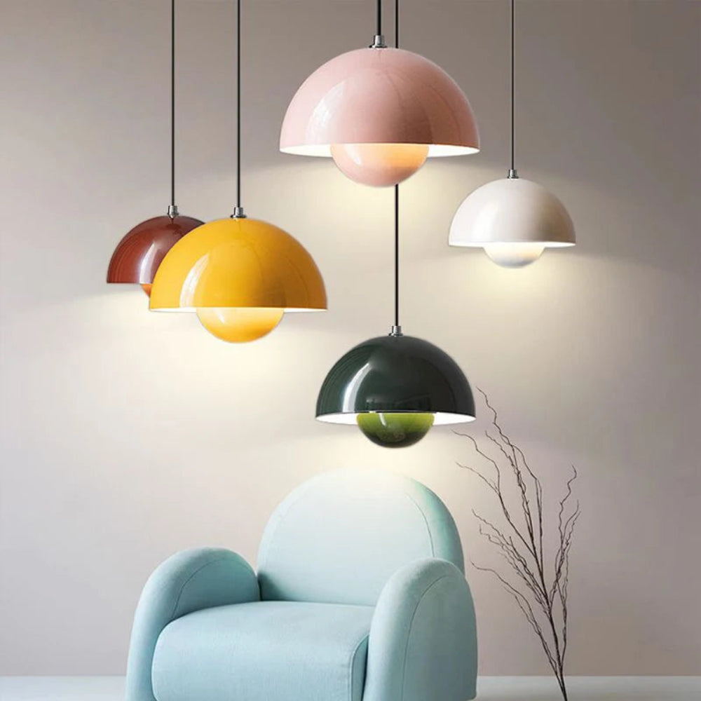 Half-Circle Colourful Chandelier Ceiling Light - LED, Metal Frame, Dimmable, view 19