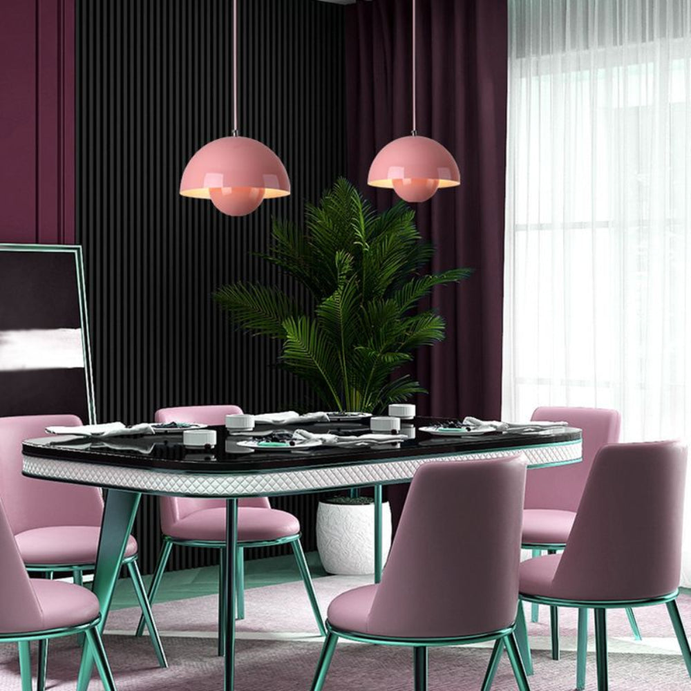 Half-Circle Colourful Chandelier Ceiling Light - LED, Metal Frame, Dimmable, view 11