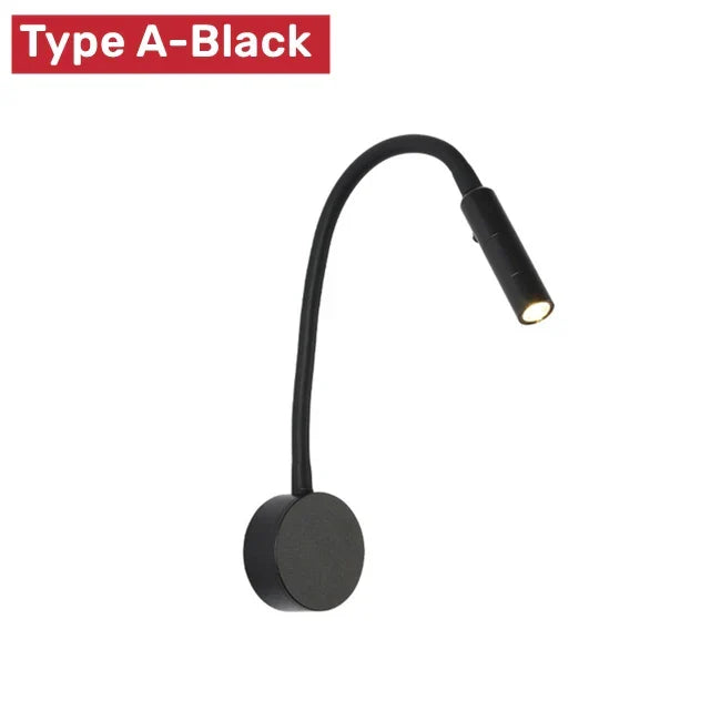 Modern Flexible LED Reading Wall Lamp for Bedroom or Study - 1W/3W, Touch Switch, view 11