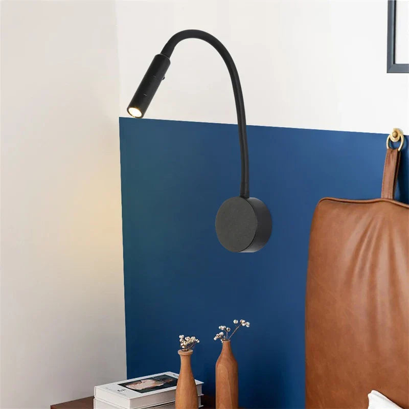 Modern Flexible LED Reading Wall Lamp for Bedroom or Study - 1W/3W, Touch Switch, view 9