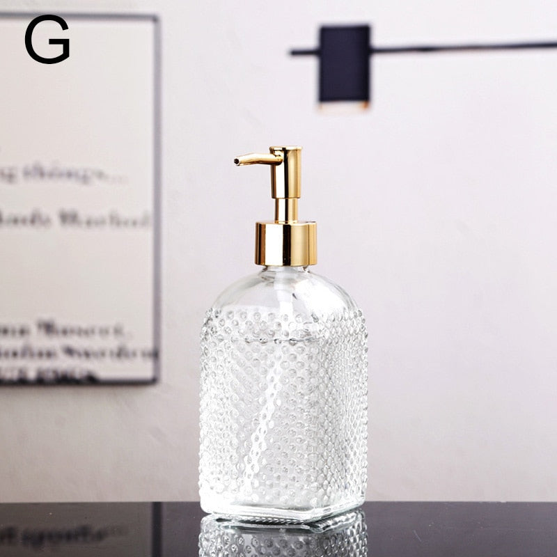 Glass Liquid Soap Dispenser for Bathroom or Kitchen - 400ml Capacity, view 4