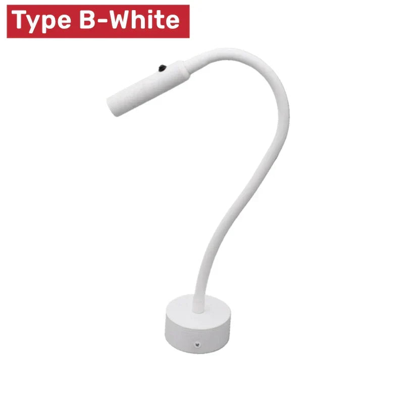 Modern Flexible LED Reading Wall Lamp for Bedroom or Study - 1W/3W, Touch Switch, view 12