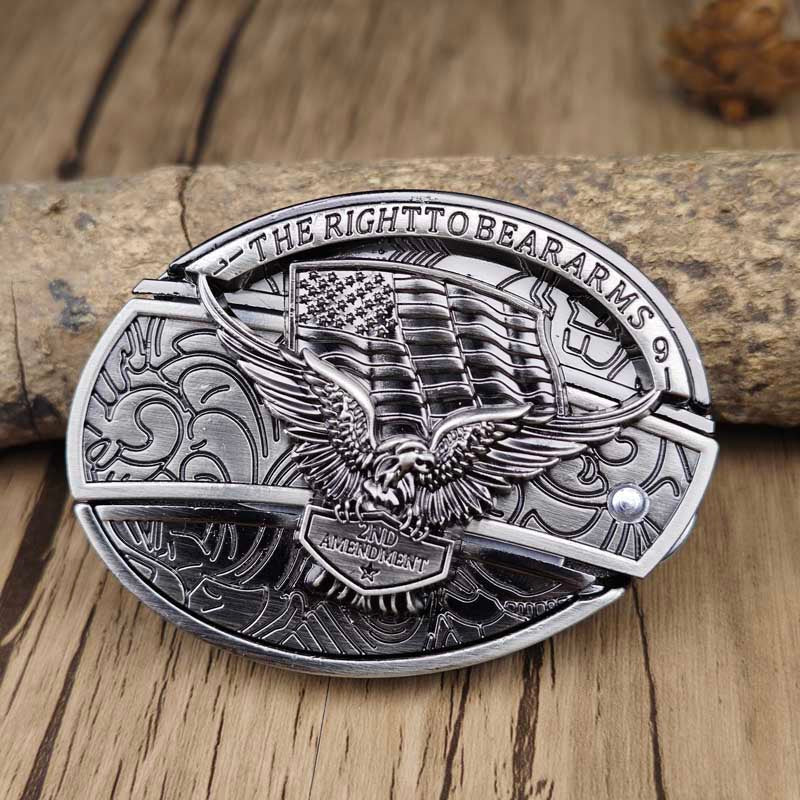 Metal Oval Cowboys Belt Buckle - Zinc Alloy, 3.03 x 2.36 Inch, view 22