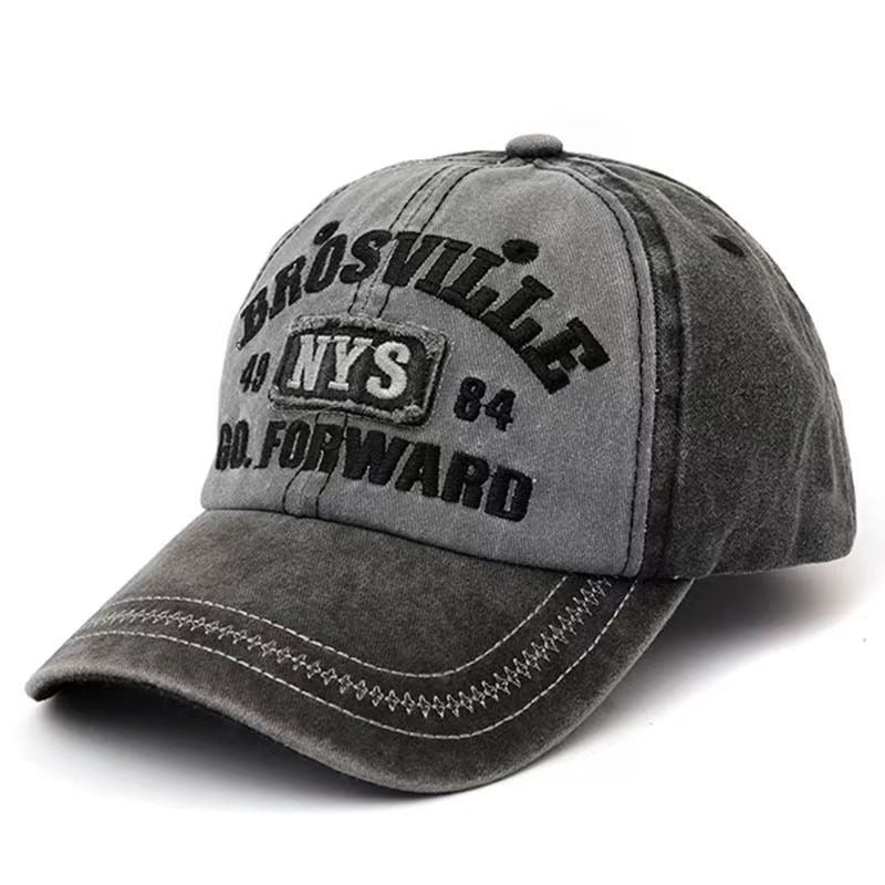 Men's Distressed Vintage-Inspired Baseball Cap for Casual Wear, view 2
