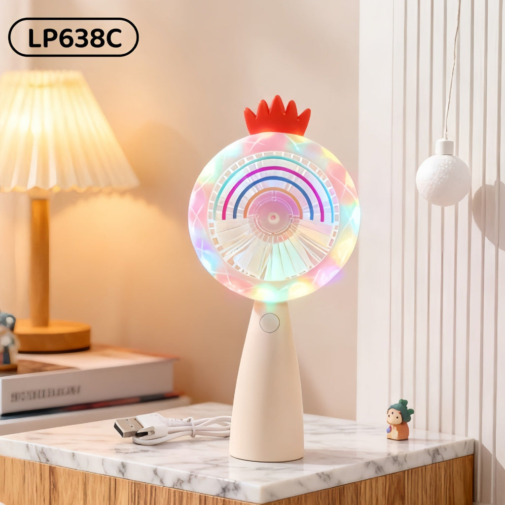 Women's Portable Mini Fan - Playful Bear Design, USB Rechargeable, view 10