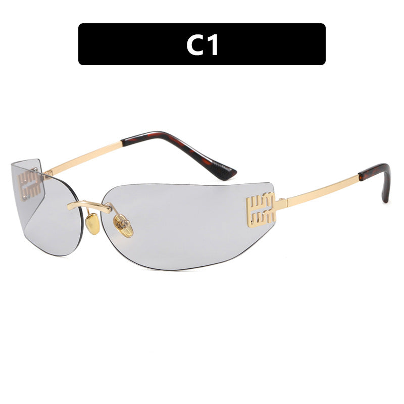 Women's Futuristic Designer Sunglasses - Unusual Frame, UV Protection, view 7