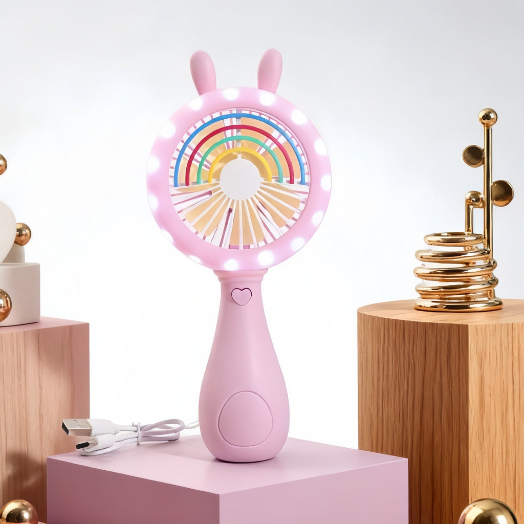 Women's Portable Mini Fan - Playful Bear Design, USB Rechargeable, view 11