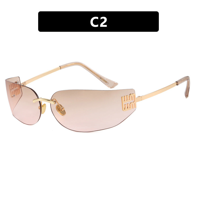 Women's Futuristic Designer Sunglasses - Unusual Frame, UV Protection, view 9