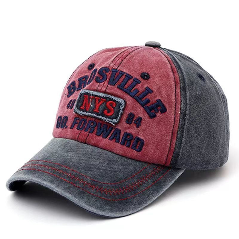 Men's Distressed Vintage-Inspired Baseball Cap for Casual Wear, view 8