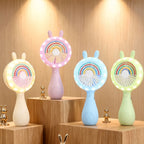 Women's Portable Mini Fan - Playful Bear Design, USB Rechargeable