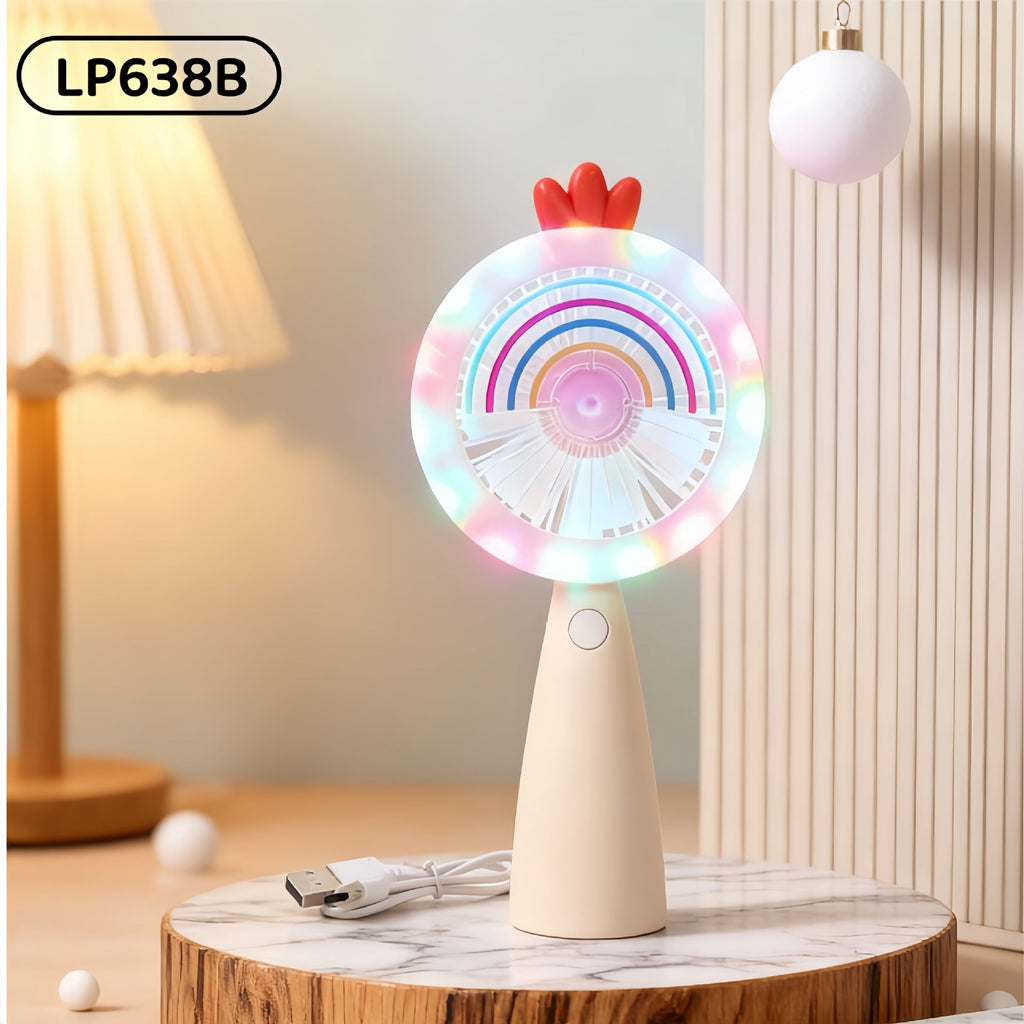 Women's Portable Mini Fan - Playful Bear Design, USB Rechargeable, view 13