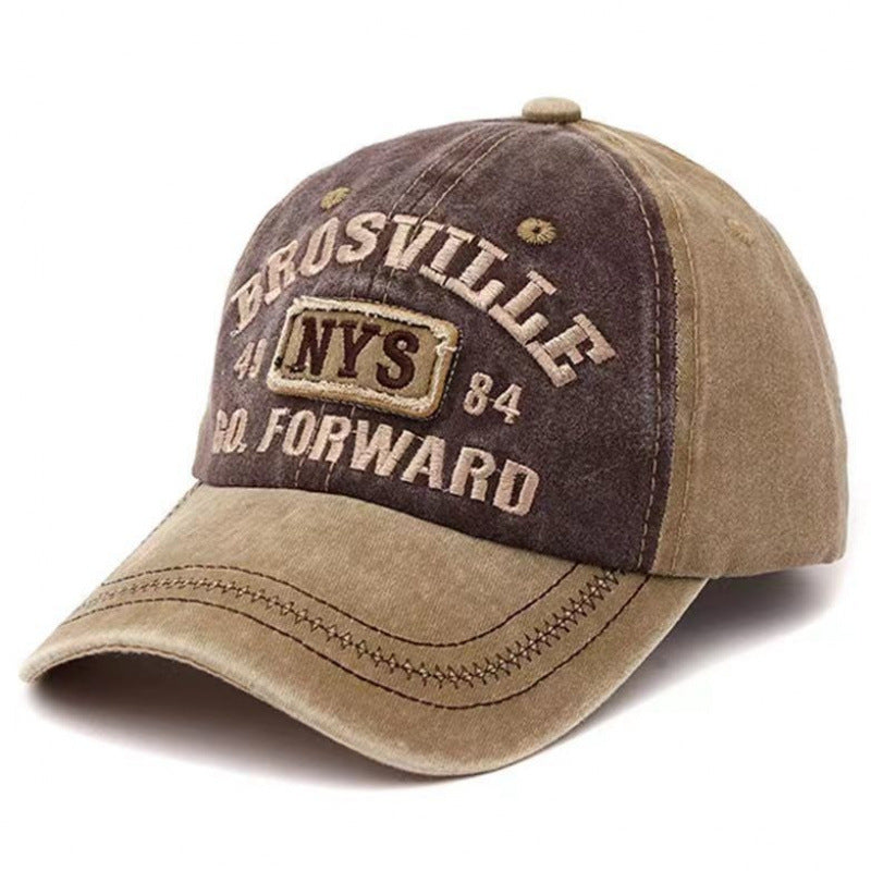 Men's Distressed Vintage-Inspired Baseball Cap for Casual Wear, view 6