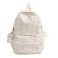 Polka Dot Ruffled Backpack for School and Daily Outings