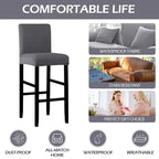 Barstool Stretch Cover - Polyester Cotton Blend, Flexible Fit, view 15