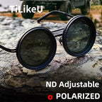 Polarized Circular Sunglasses for Travel and Sports - UV400, Adjustable Dimming, view 5