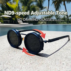 Polarized Circular Sunglasses for Travel and Sports - UV400, Adjustable Dimming, view 14