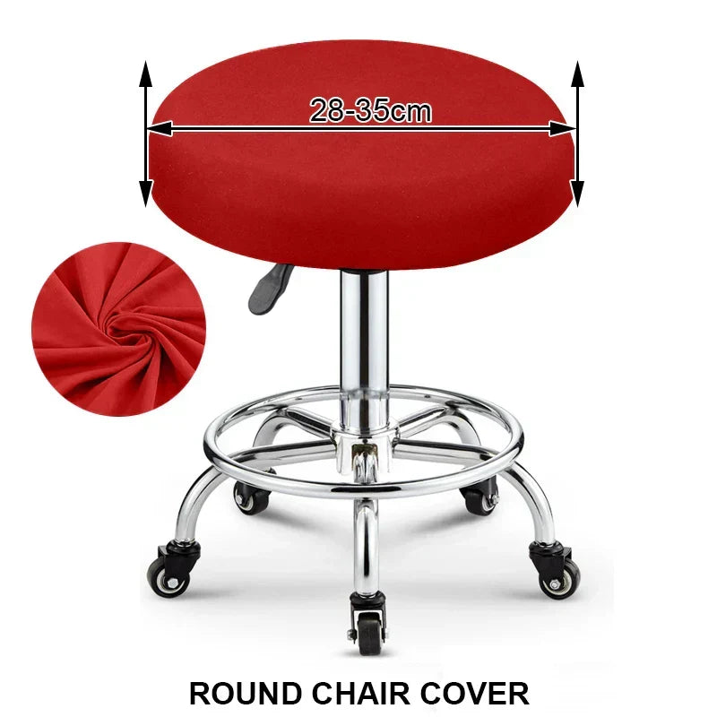 Barstool Stretch Cover - Polyester Cotton Blend, Flexible Fit, view 10
