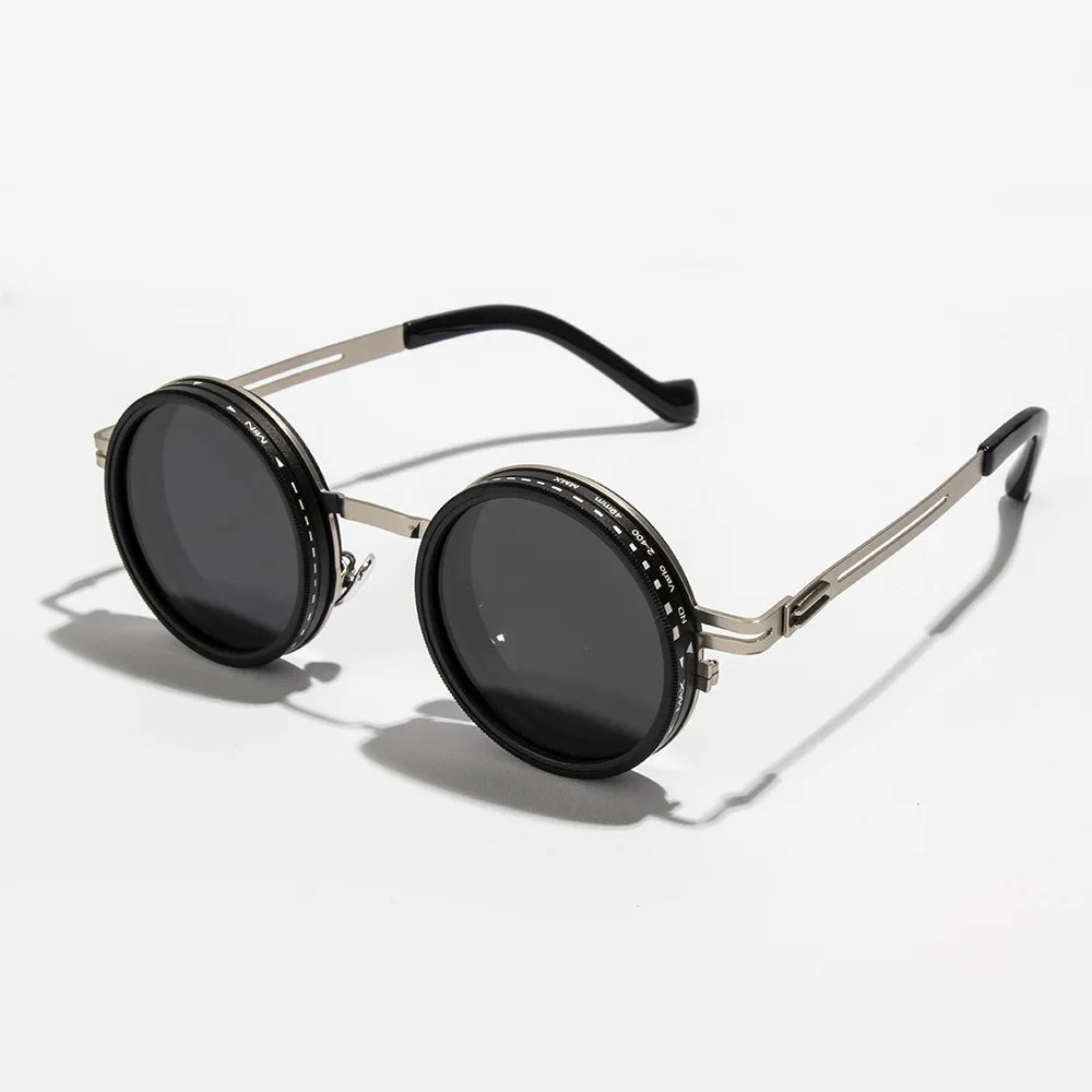 Polarized Circular Sunglasses for Travel and Sports - UV400, Adjustable Dimming, view 19