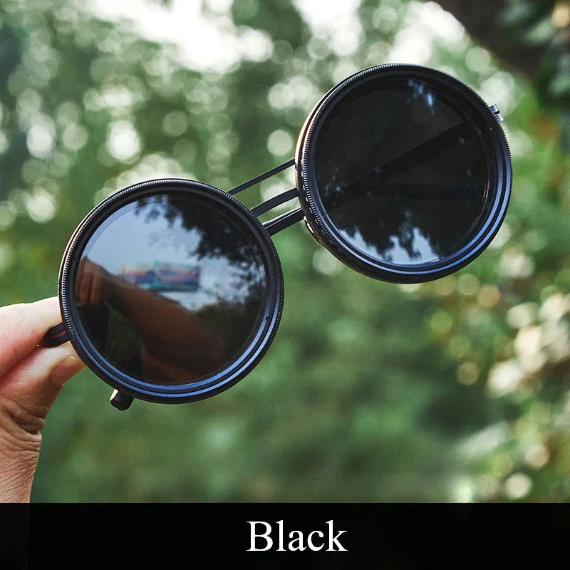 Polarized Circular Sunglasses for Travel and Sports - UV400, Adjustable Dimming, view 8