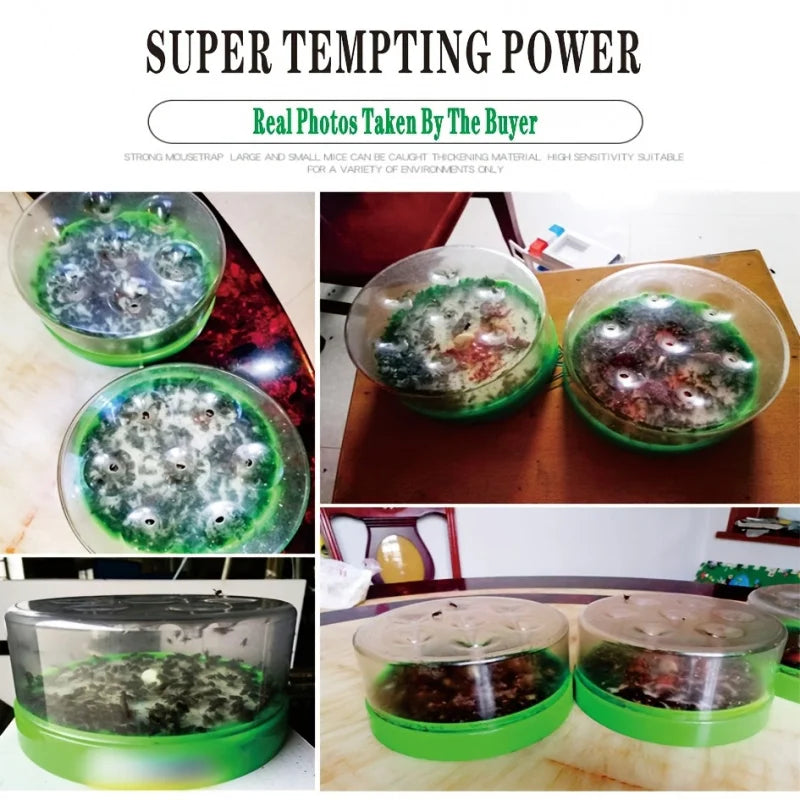 Reusable Fly Trap for Garden and Kitchen - 7 Entrances, Plastic & Metal Mesh, view 6