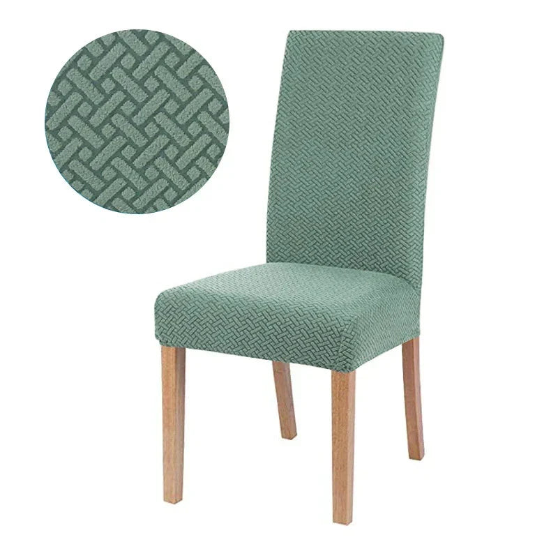Elastic Jacquard Chair Cover - Thick Padded, Washable, 50x60x15cm, view 8