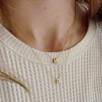 Dainty Minimal Letter Initial Necklace - Adjustable 45cm Chain, view 3