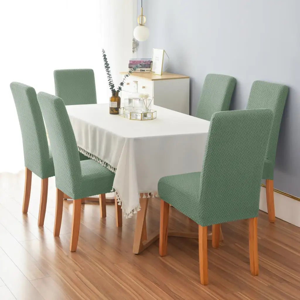 Elastic Jacquard Chair Cover - Thick Padded, Washable, 50x60x15cm, view 4