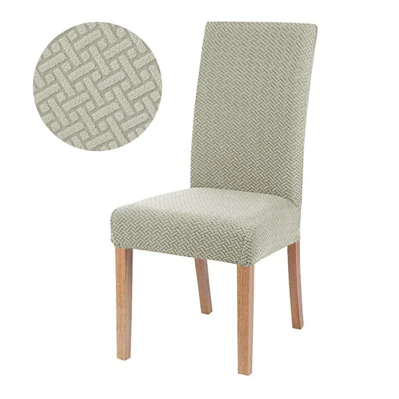 Elastic Jacquard Chair Cover - Thick Padded, Washable, 50x60x15cm, view 12
