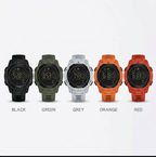 Waterproof Military Pedometer Digital Watch - Resin Case, Rubber Band