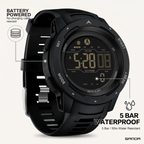 Waterproof Military Pedometer Digital Watch - Resin Case, Rubber Band, view 12