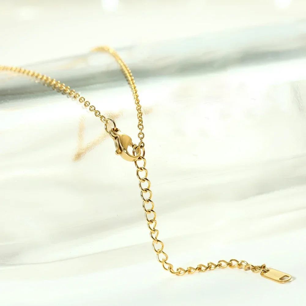 Dainty Minimal Letter Initial Necklace - Adjustable 45cm Chain, view 7